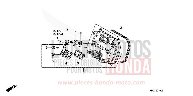 FRONT CYLINDER HEAD COVER for Varadero 125 CROWN BEIGE METALLIC (YR282) from 2007
